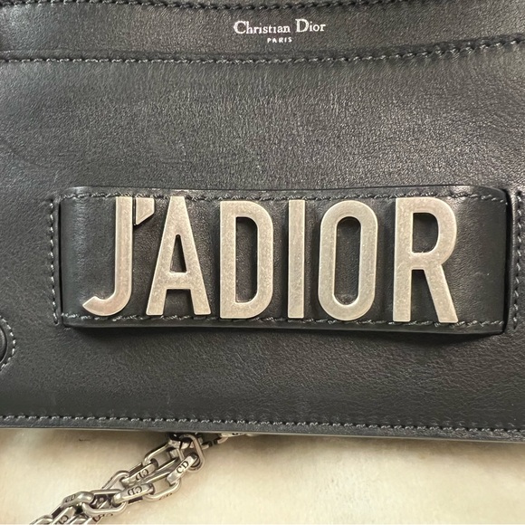 Christian Dior J'Adior Black Smooth Calf Skin Embroidered Mosaic Mirror … - Picture 8 of 12